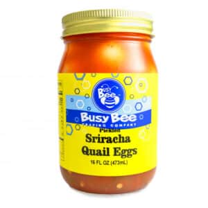 Pickled Sriracha Quail Eggs