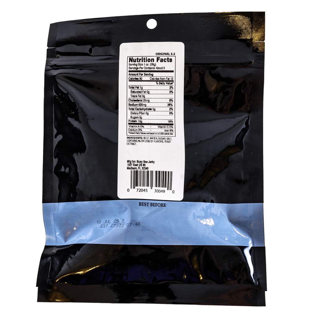 Original beef jerky 3oz Busy Bee