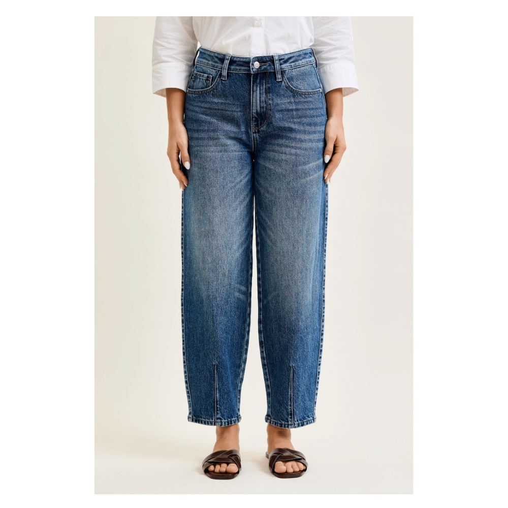 Judy Blue Rigid Front Stretch Back Barrel Jean